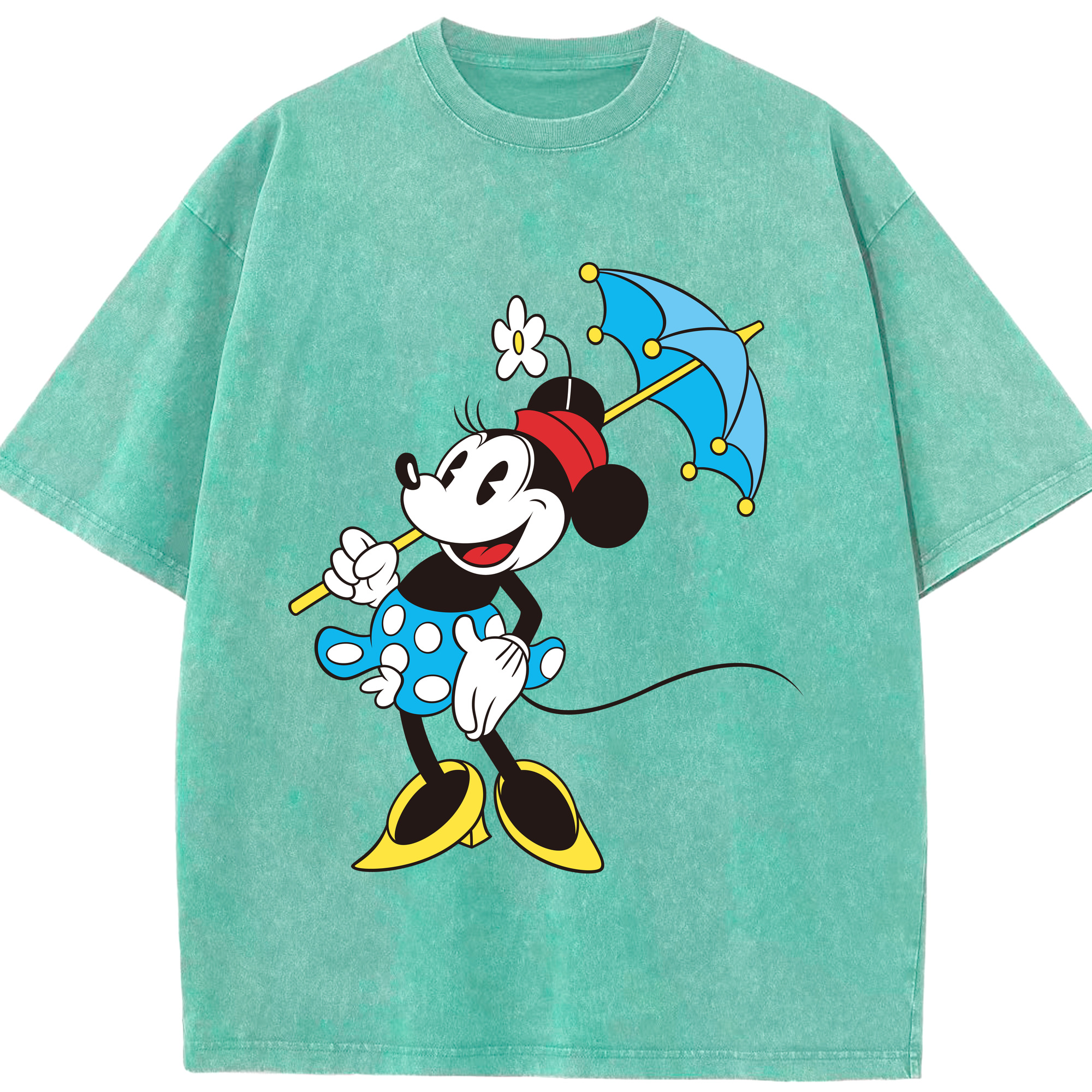 （画像用） ミッキーマウス Mickey Mouse 綿100% ヴィンテージ風 半袖Tシャツ（フロントプリント）